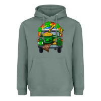 Sage st patricks day truck with pot of gold horseshoe a Heavyweight Hoodie - RanaPortraitStore
