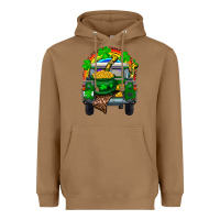 Toasted Coconut st patricks day truck with pot of gold horseshoe a Heavyweight Hoodie - RanaPortraitStore