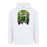 White st patricks day truck with pot of gold horseshoe a Heavyweight Hoodie - RanaPortraitStore