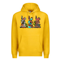 Lemon leopard cowhide turquoise cactus bunny's Premium Hoodie - JahusDesignShop