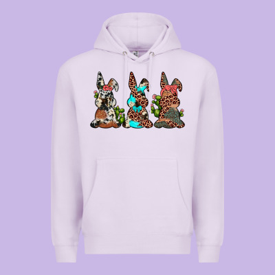 Leopard Cowhide Turquoise Cactus Bunny's Premium Hoodie Designed By Jahusdesignshop