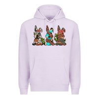 Lilac leopard cowhide turquoise cactus bunny's Premium Hoodie - JahusDesignShop
