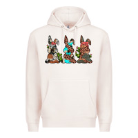 Pale Pink leopard cowhide turquoise cactus bunny's Premium Hoodie - JahusDesignShop