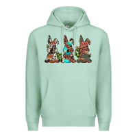 Seafoam leopard cowhide turquoise cactus bunny's Premium Hoodie - JahusDesignShop