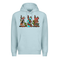 Blue Mist leopard cowhide turquoise cactus bunny's Premium Hoodie - JahusDesignShop