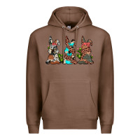 Chestnut leopard cowhide turquoise cactus bunny's Premium Hoodie - JahusDesignShop
