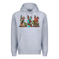 Heather Grey leopard cowhide turquoise cactus bunny's Premium Hoodie - JahusDesignShop