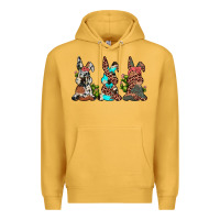 Mustard leopard cowhide turquoise cactus bunny's Premium Hoodie - JahusDesignShop