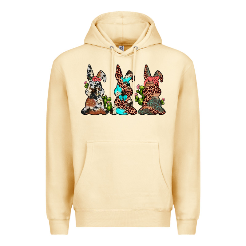 Leopard Cowhide Turquoise Cactus Bunny's Premium Hoodie by JahusDesignShop | Teevron