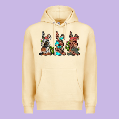 Leopard Cowhide Turquoise Cactus Bunny's Premium Hoodie Designed By Jahusdesignshop