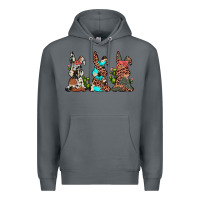 Rock leopard cowhide turquoise cactus bunny's Premium Hoodie - JahusDesignShop