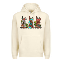 Sandshell leopard cowhide turquoise cactus bunny's Premium Hoodie - JahusDesignShop