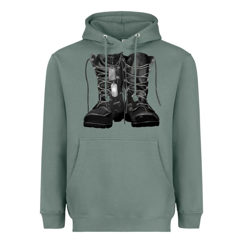 Soldier Boots Heavyweight Hoodie by RanaPortraitStore | Teevron