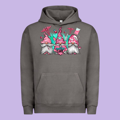 Nurse Gnomes Urban Hoodie Designed By Jasminsmagicworld