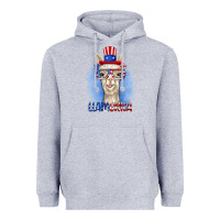 Heather Grey llamerica Heavyweight Hoodie - RanaPortraitStore