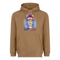 Toasted Coconut llamerica Heavyweight Hoodie - RanaPortraitStore