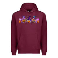 Burgundy halloween witch gnomes libbey cup Premium Hoodie - BundleAndBundleShop