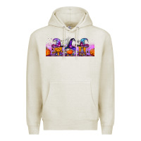 Oatmeal Heather halloween witch gnomes libbey cup Premium Hoodie - BundleAndBundleShop