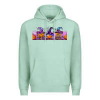 Seafoam halloween witch gnomes libbey cup Premium Hoodie - BundleAndBundleShop