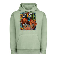 Pigment Oil Green cowboy rodeo Urban Hoodie - JahusDesignShop