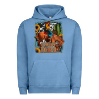 Pigment Pebble Blue cowboy rodeo Urban Hoodie - JahusDesignShop