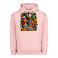 Pigment Salmon cowboy rodeo Urban Hoodie - JahusDesignShop