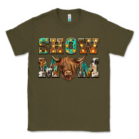 Army Green show mom scottish cattle Classic Tee - BarkalooDesign