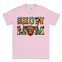 Bubblegum Pink show mom scottish cattle Classic Tee - BarkalooDesign