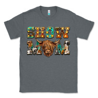 Charcoal Heather show mom scottish cattle Classic Tee - BarkalooDesign