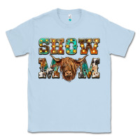 Dusty Blue show mom scottish cattle Classic Tee - BarkalooDesign