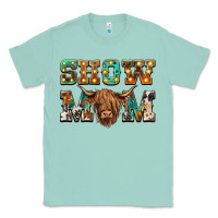 Seafoam show mom scottish cattle Classic Tee - BarkalooDesign