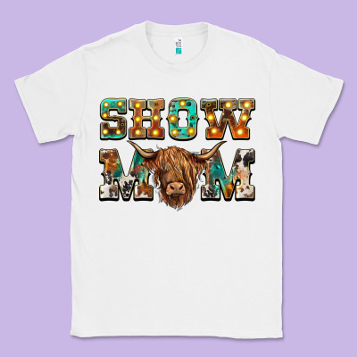 Show Mom Scottish Cattle Classic Tee Designed By Barkaloodesign
