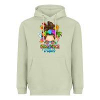 Matcha messy bun summer vibes Heavyweight Hoodie - RanaPortraitStore