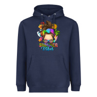 Navy messy bun summer vibes Heavyweight Hoodie - RanaPortraitStore