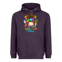 Messy Bun Summer Vibes Heavyweight Hoodie | Teevron