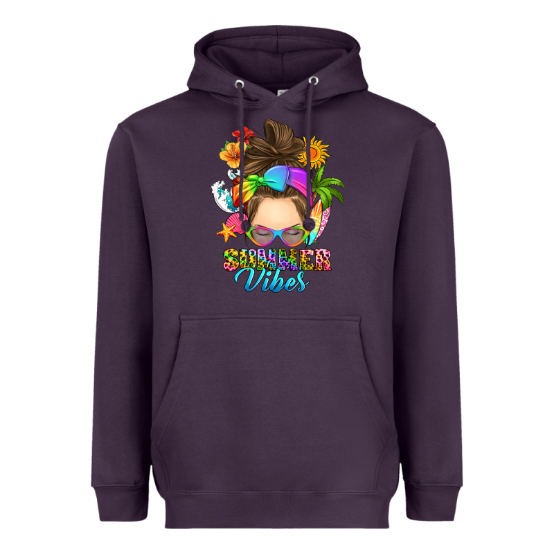 Messy Bun Summer Vibes Heavyweight Hoodie by RanaPortraitStore | Teevron
