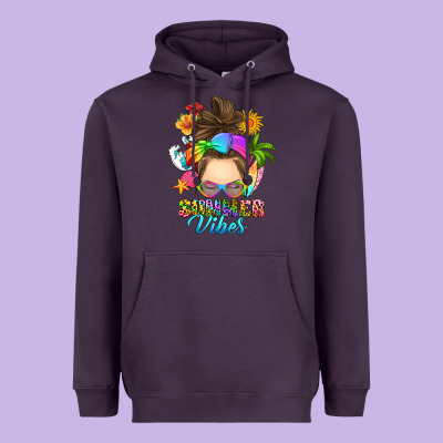 Heavyweight Hoodie messy bun summer vibes