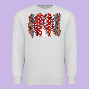 Baseball Brushstroke Premium Sweatshirt Designed By Zillion Design Studio