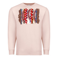 Pale Pink baseball brushstroke Premium Sweatshirt - Zillion Design Studio