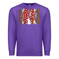 Purple baseball brushstroke Premium Sweatshirt - Zillion Design Studio