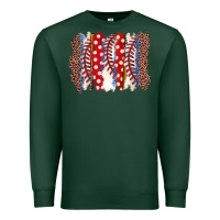 Sports Green baseball brushstroke Premium Sweatshirt - Zillion Design Studio