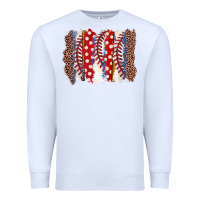 White baseball brushstroke Premium Sweatshirt - Zillion Design Studio