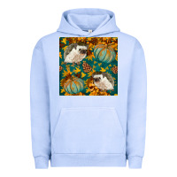 Pigment Grape Ice hedgehog and pumpkins seamless pattern Urban Hoodie - BundleAndBundleShop