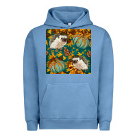 Hedgehog And Pumpkins Seamless Pattern Urban Hoodie | Teevron
