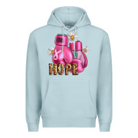 Blue Mist Breast Cancer Boxing Gloves Premium Hoodie - Artiststas