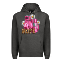 Charcoal Heather Breast Cancer Boxing Gloves Premium Hoodie - Artiststas