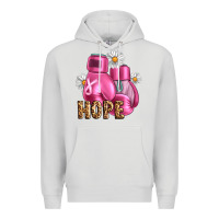 Dove Grey Breast Cancer Boxing Gloves Premium Hoodie - Artiststas