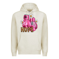 Oatmeal Heather Breast Cancer Boxing Gloves Premium Hoodie - Artiststas