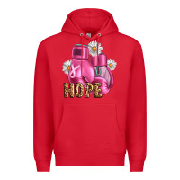 Red Breast Cancer Boxing Gloves Premium Hoodie - Artiststas
