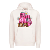 Pale Pink Breast Cancer Boxing Gloves Premium Hoodie - Artiststas